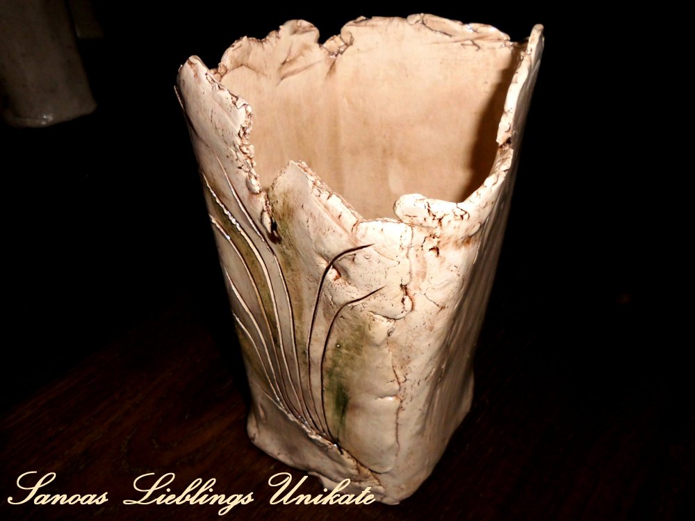 Liebevoll leben und lernen - Sanoas Lieblings Unikate - Keramik - Vase oder Orchideentopf